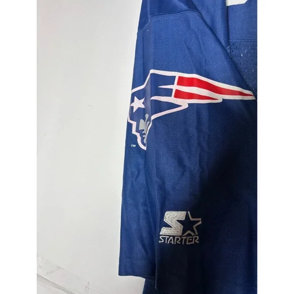 Vintage Starter New England Patriots Drew Bledsoe 11 Jersey Blue Mens XL 52